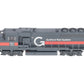 Athearn G40888 HO Guilford/MEC GP40-2L Diesel Locomotive w/DCC & Sound #500