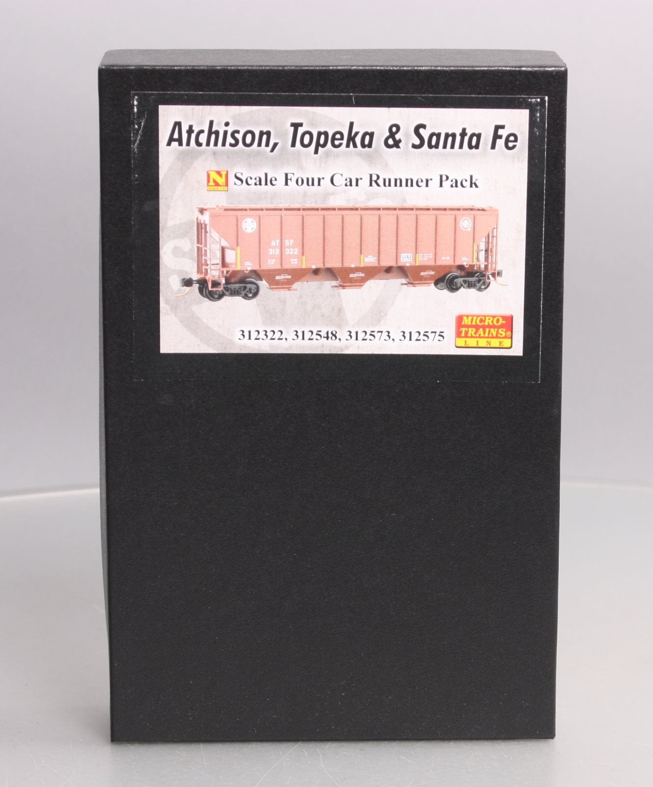 Micro-Trains 99300136 N ATSF 3-Bay High-Side Covered Hopper (Set of 4) LN/Box