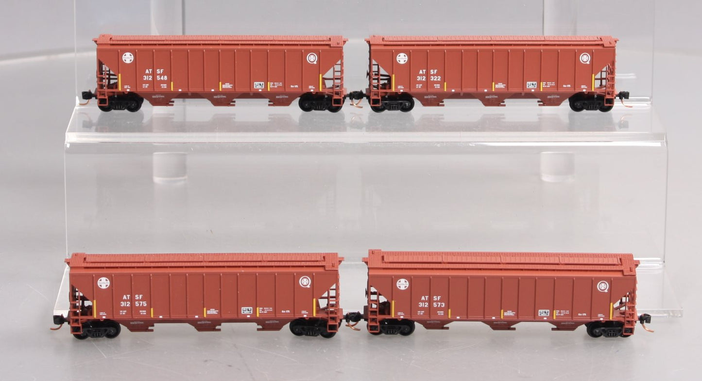 Micro-Trains 99300136 N ATSF 3-Bay High-Side Covered Hopper (Set of 4) LN/Box