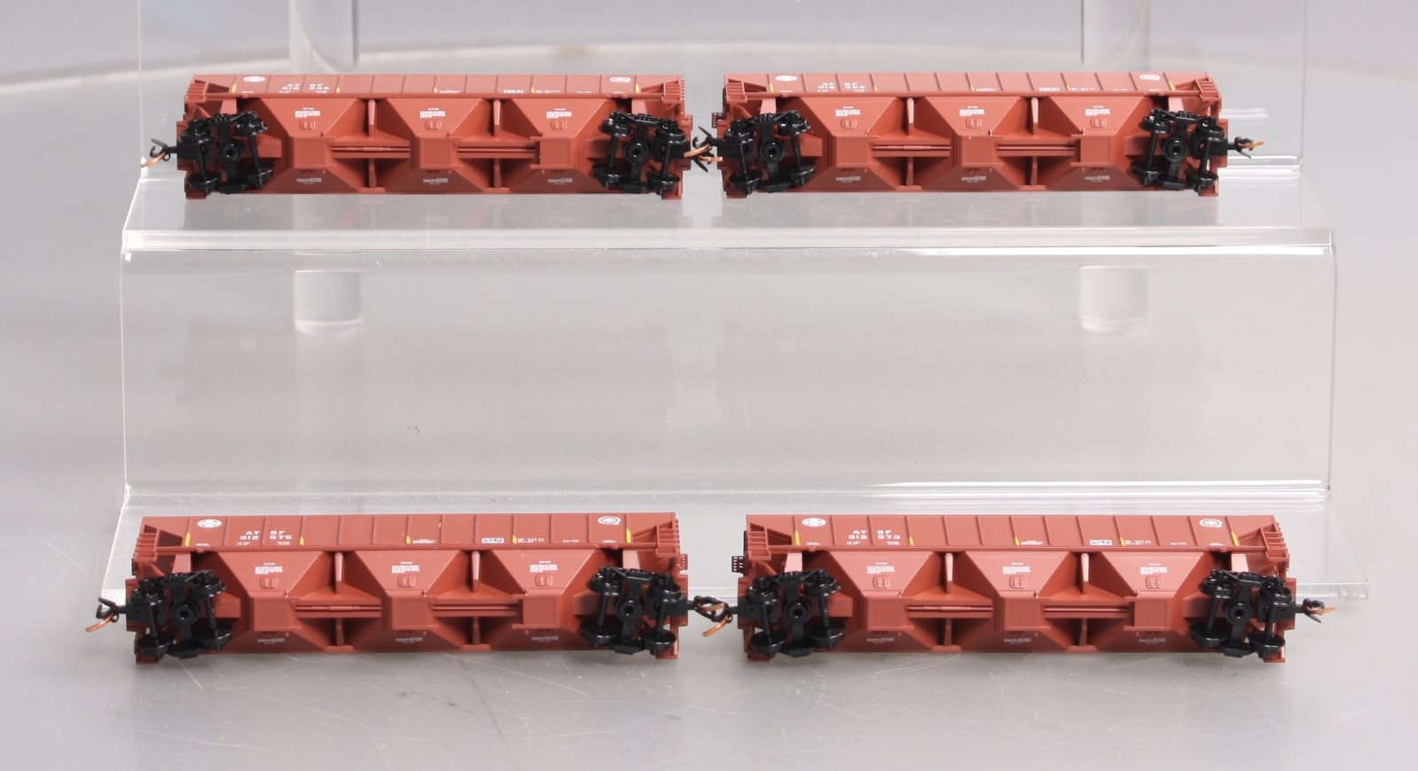Micro-Trains 99300136 N ATSF 3-Bay High-Side Covered Hopper (Set of 4) LN/Box