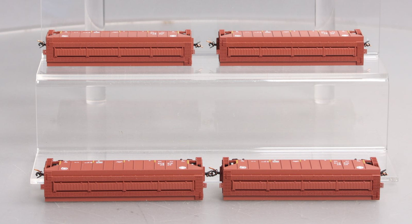 Micro-Trains 99300136 N ATSF 3-Bay High-Side Covered Hopper (Set of 4) LN/Box