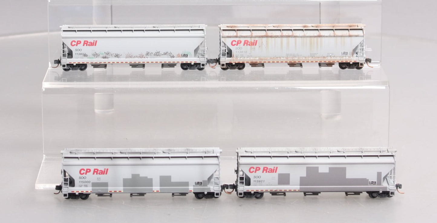 Micro-Trains 99305340 N SOO Line/CP Rail Weathered 3-Bay Cvd Hopper (Set of 4)