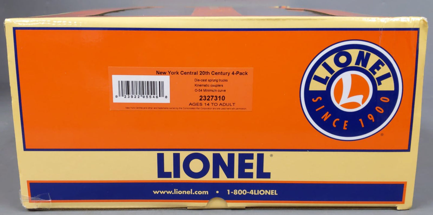 Lionel 2327310 O Gauge NYC 20th Century Limited 21'' Passenger Car (Set of 4)