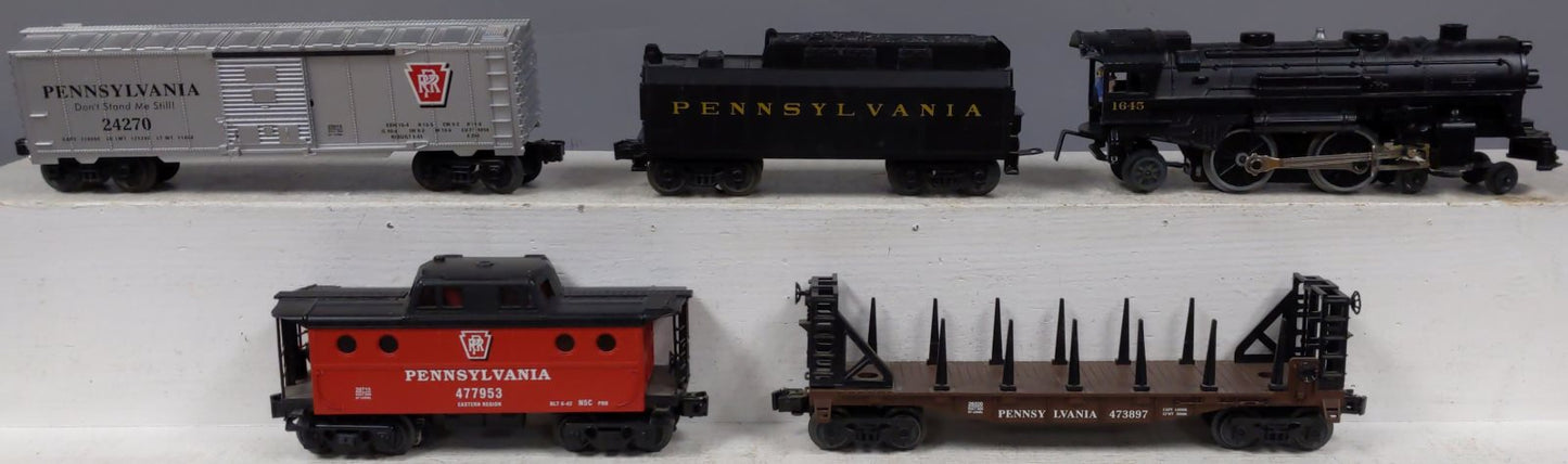 Lionel 6-30018 O Gauge Pennsylvania Flyer Steam Freight Train Set/Box