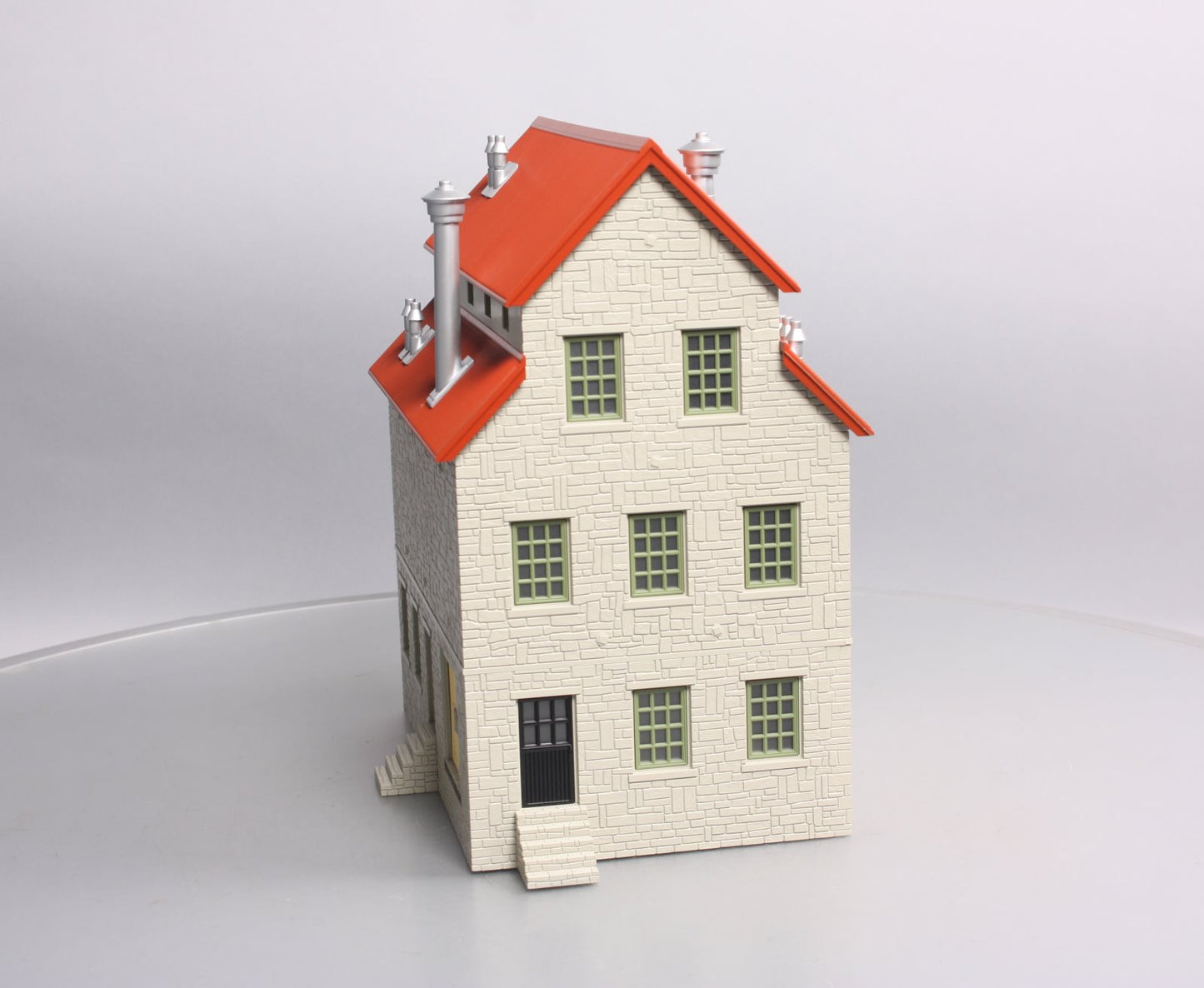 MTH 30-90188 O Granary Layout Building Gray Stone w/Red Oxide Roof
