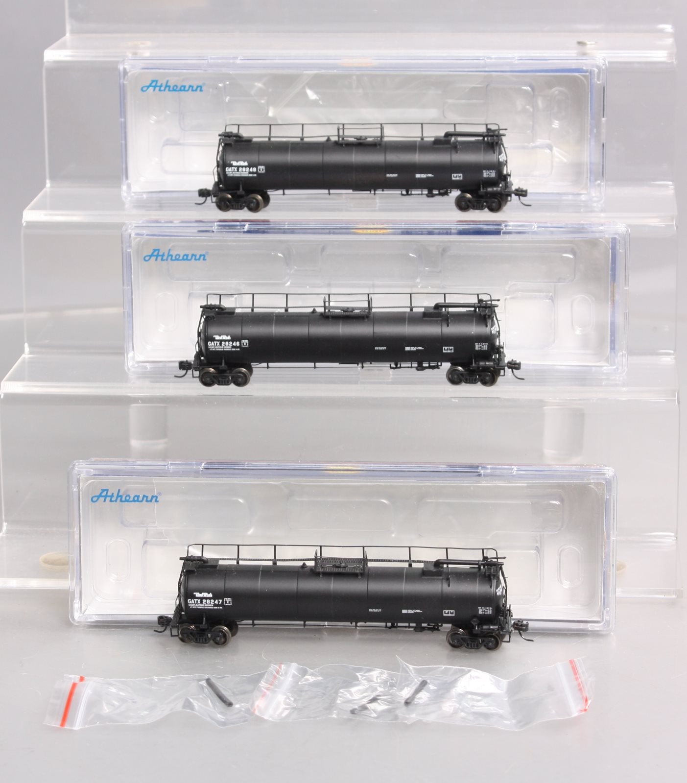 Athearn 14998 N GATX/Late Tank Train Intermediate (Set of 3)