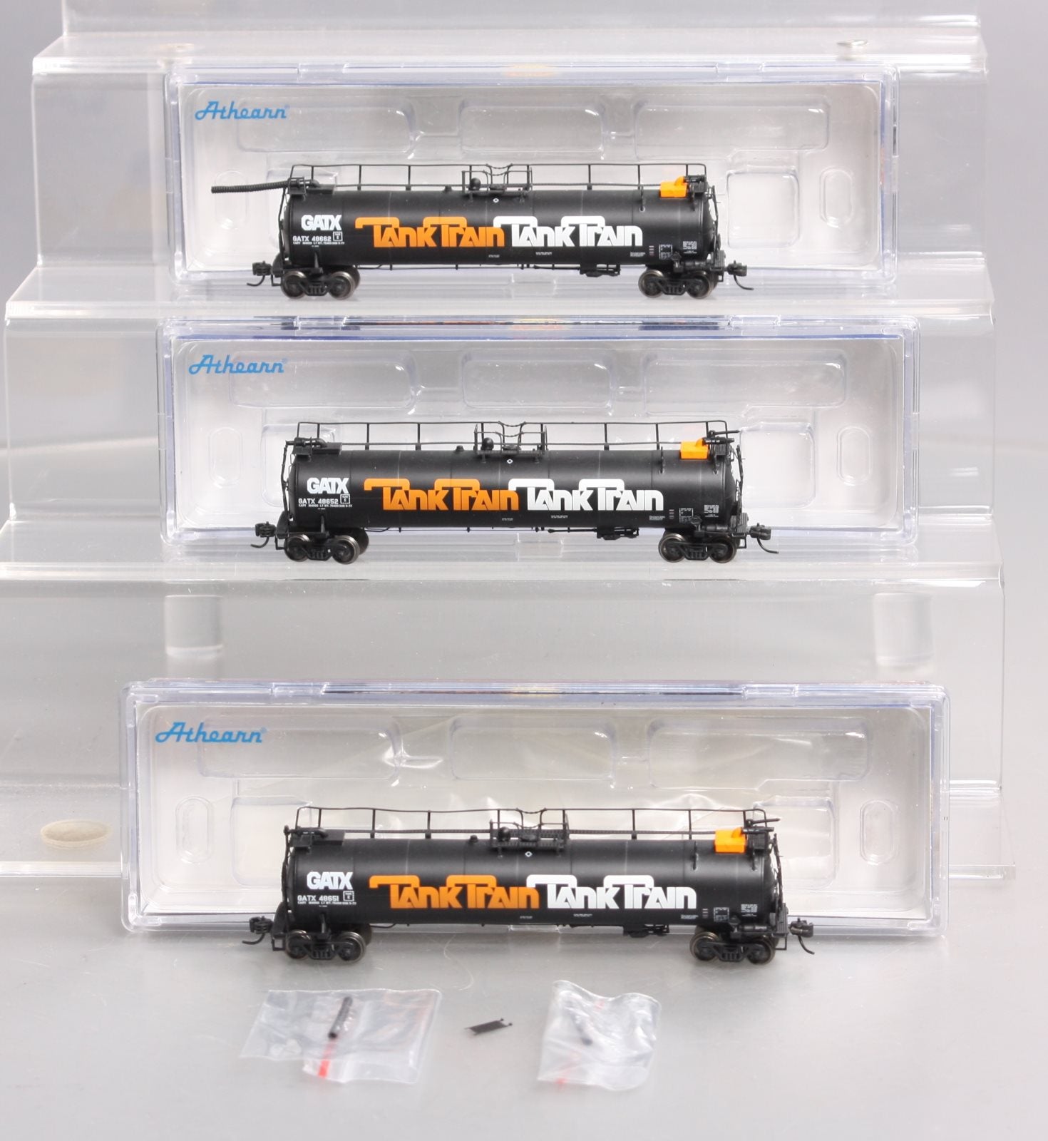 Athearn 14991 N GATX/Early TankTrain A/B Ends & Intermediate Car