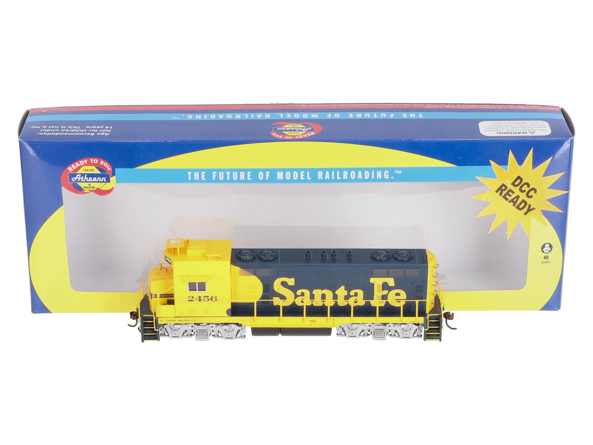 Athearn 89936 HO Scale Santa Fe CF7 Angled Cab Diesel Engine #2456