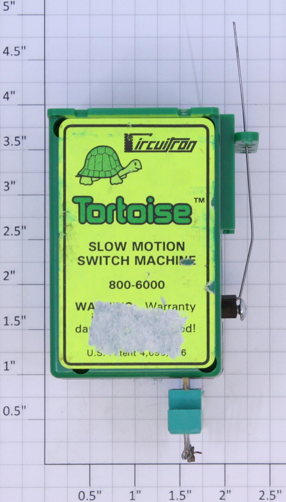 Circuitron 800-6000 Tortoise Slow Motion Switch Machine w Green Connector