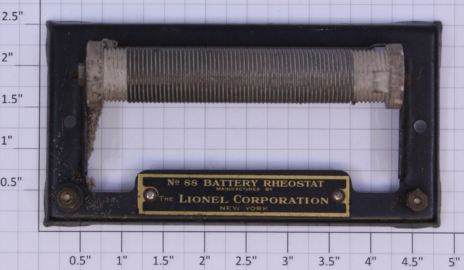 Lionel No. 88 Prewar O Gauge Battery Rheostat Base and Coil Assembly