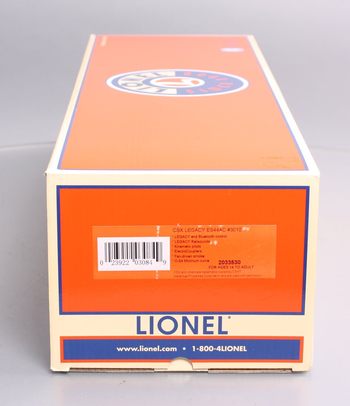 Lionel 2033530 O Gauge CSX ES44AC Diesel Engine #3010 with LEGACY