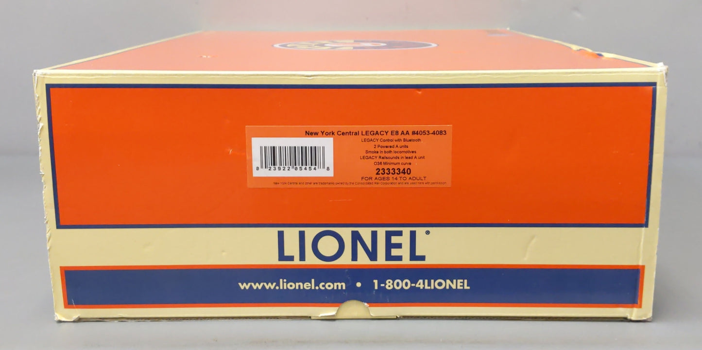 Lionel 2333340 O Gauge New York Central LEGACY E-8 AA Diesel Loco Set #4053/4083 LN/Box