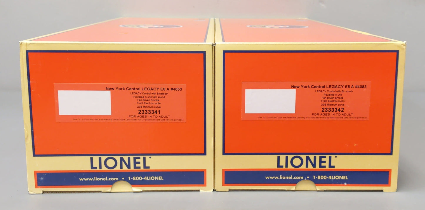 Lionel 2333340 O Gauge New York Central LEGACY E-8 AA Diesel Loco Set #4053/4083 LN/Box