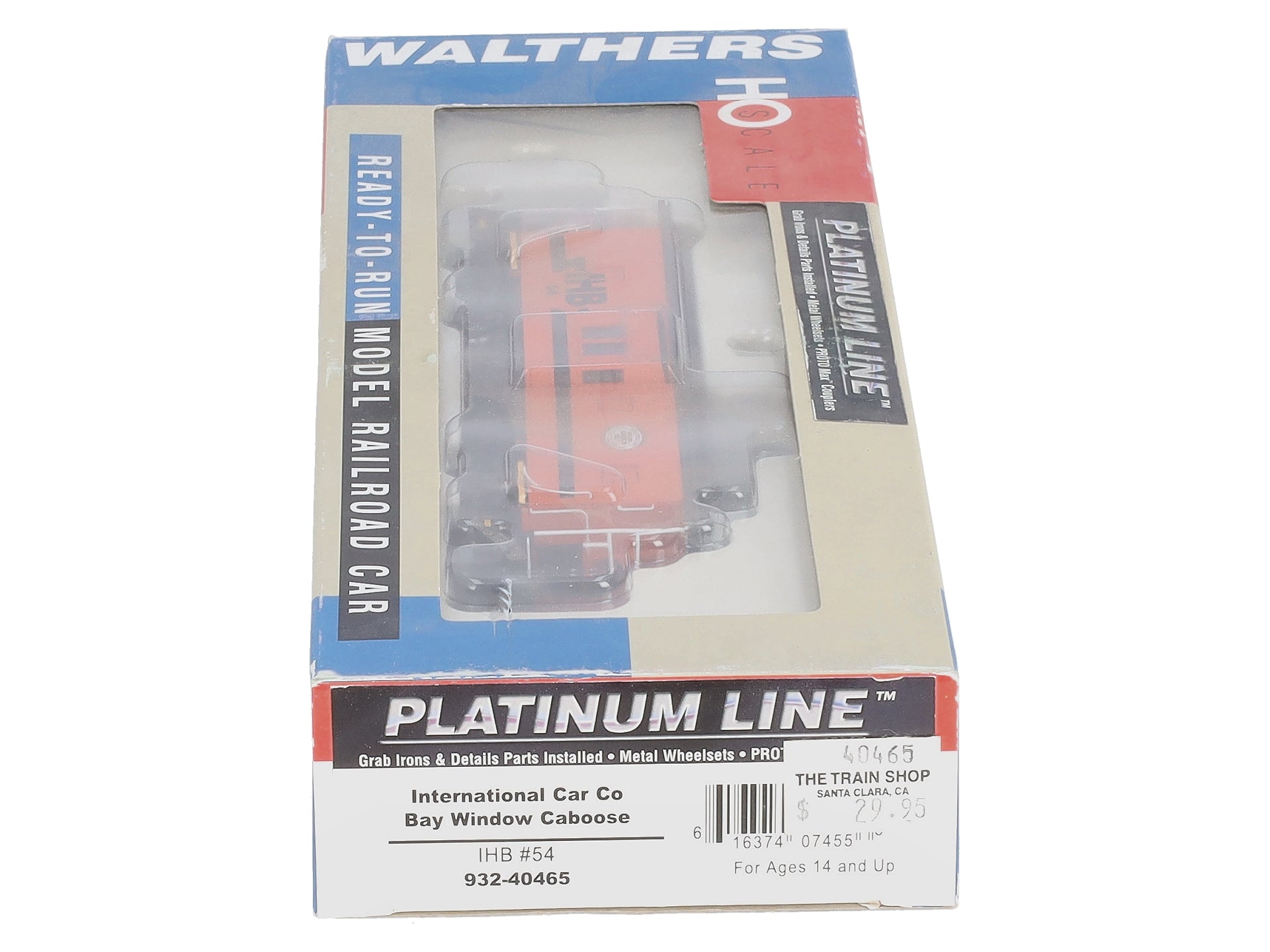 Walthers 40465 HO IHB Bay Window Caboose #54
