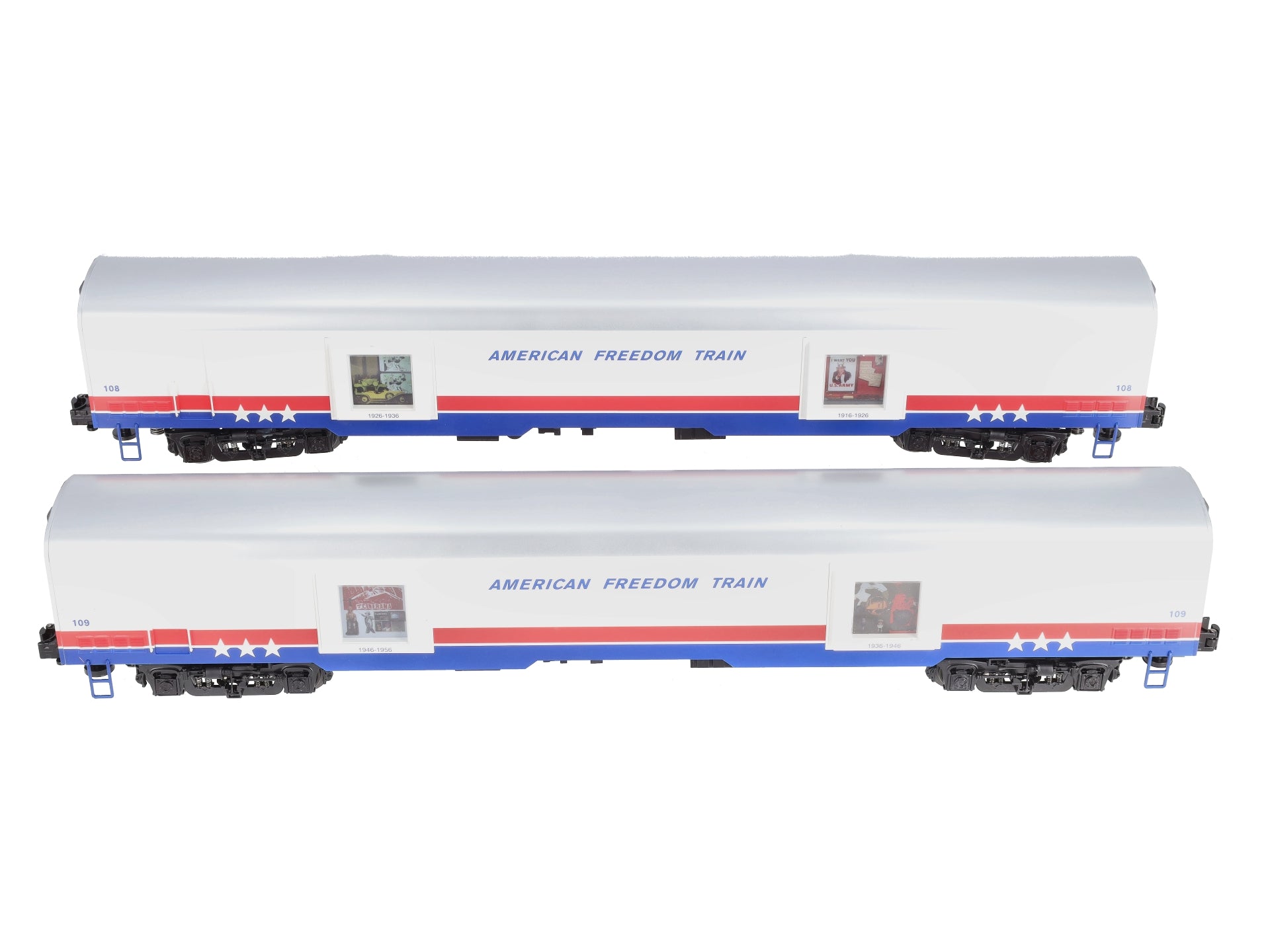 Lionel 6-83592 O Gauge American Freedom Train Passenger Car 2 Pack