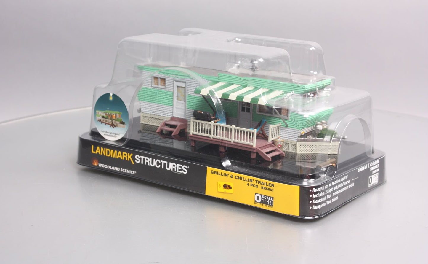 Woodland Scenics BR5861 O Built-&-Ready Grillin' & Chillin' Trailer