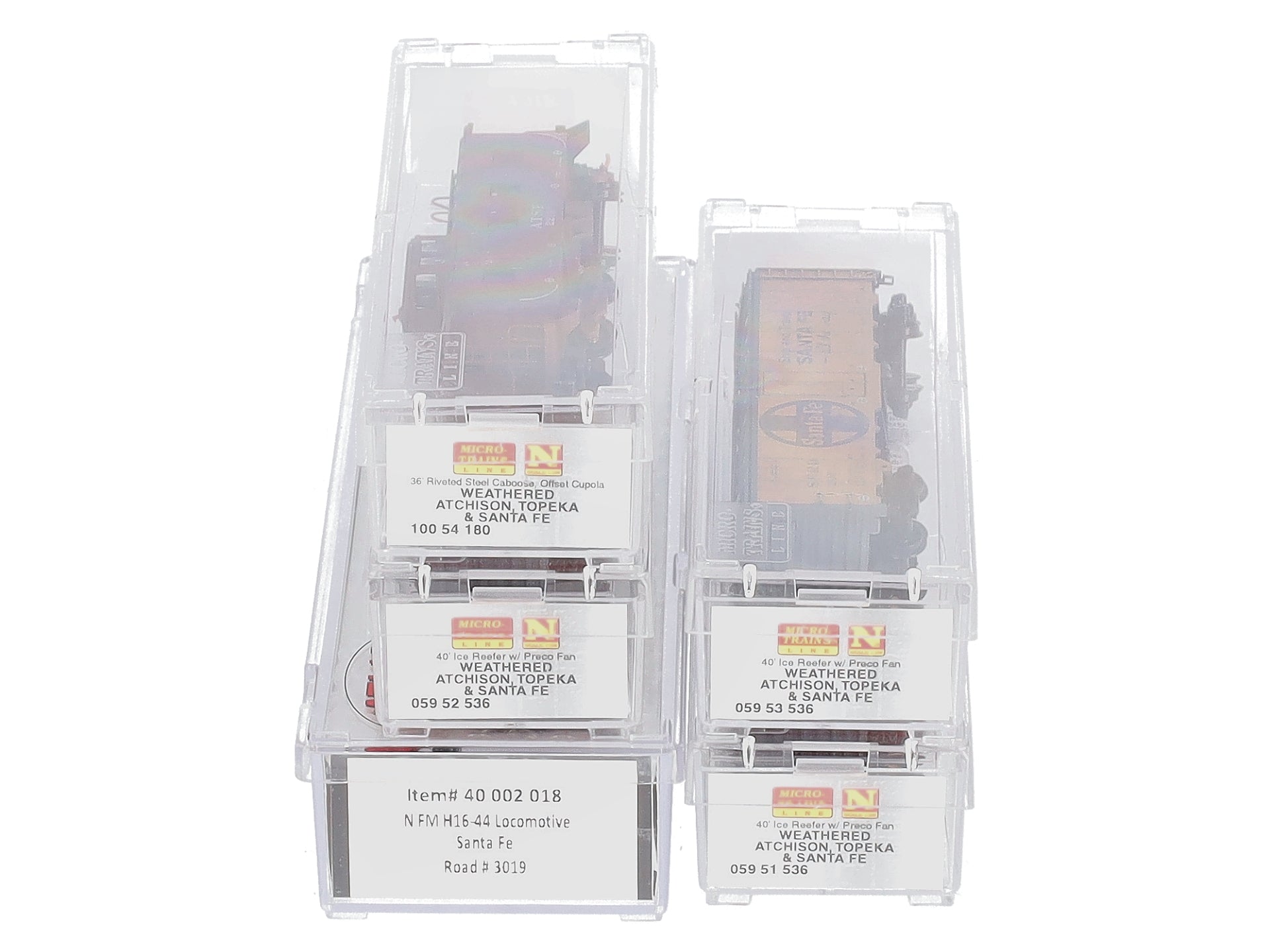 Micro-Trains 99301280 N Scale Santa Fe Weathered Diesel Freight Car Set