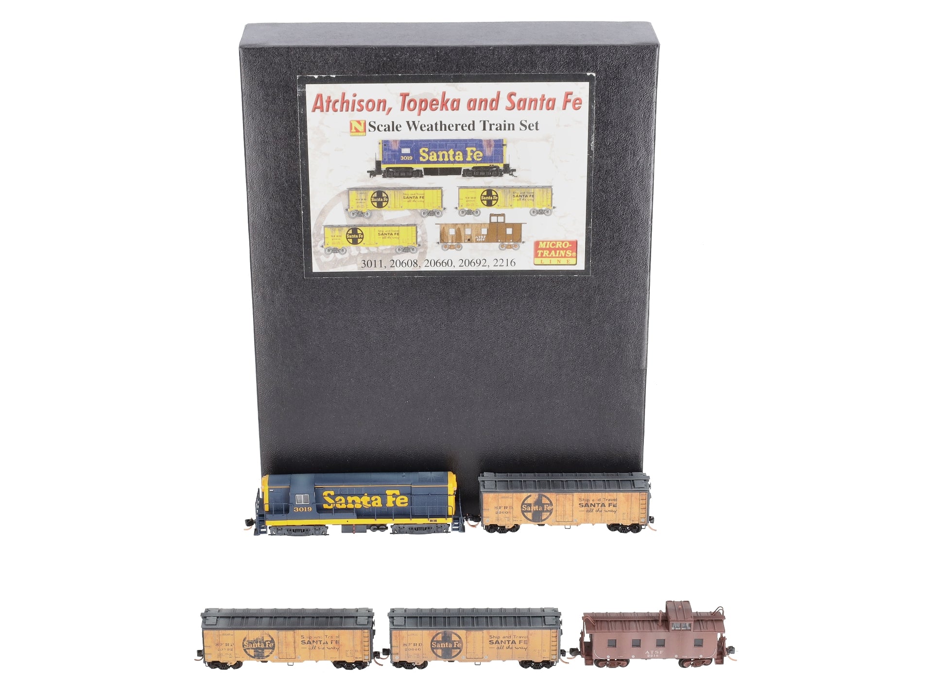 Micro-Trains 99301280 N Scale Santa Fe Weathered Diesel Freight Car Set
