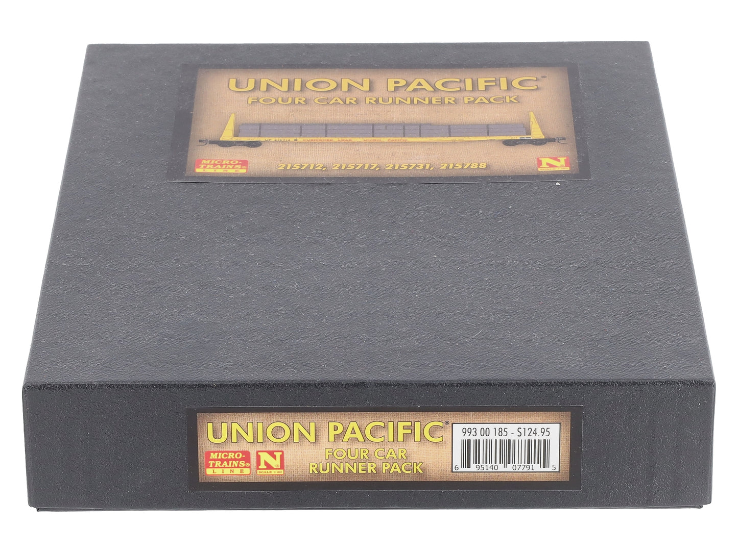 Micro-Trains 99300185 N UP 61' Flat Car Runner Pack w/Load (Pack of 4)