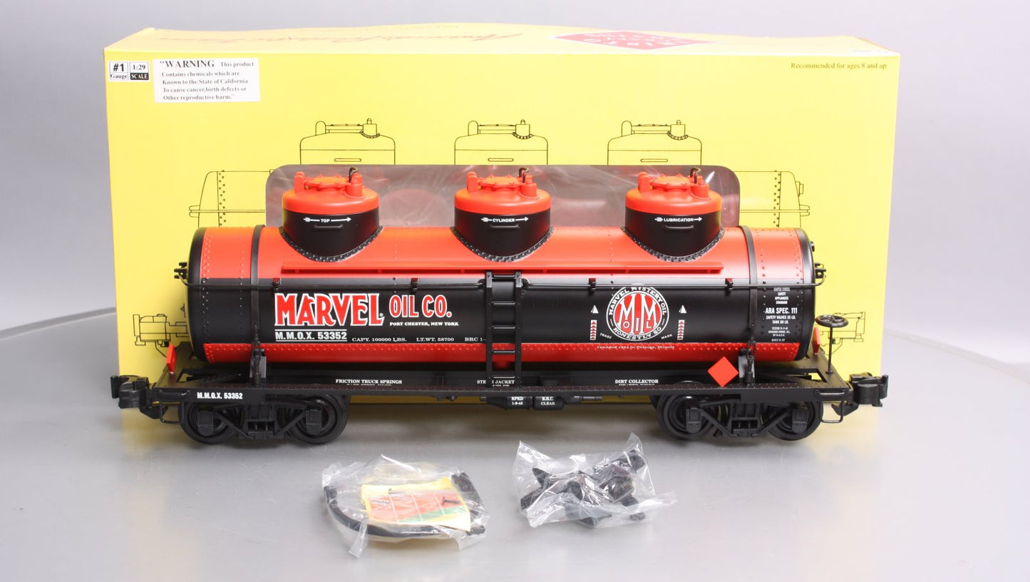 Aristo-Craft 41611 G Gauge Marvel Oil Triple Dome Tank Car #53352