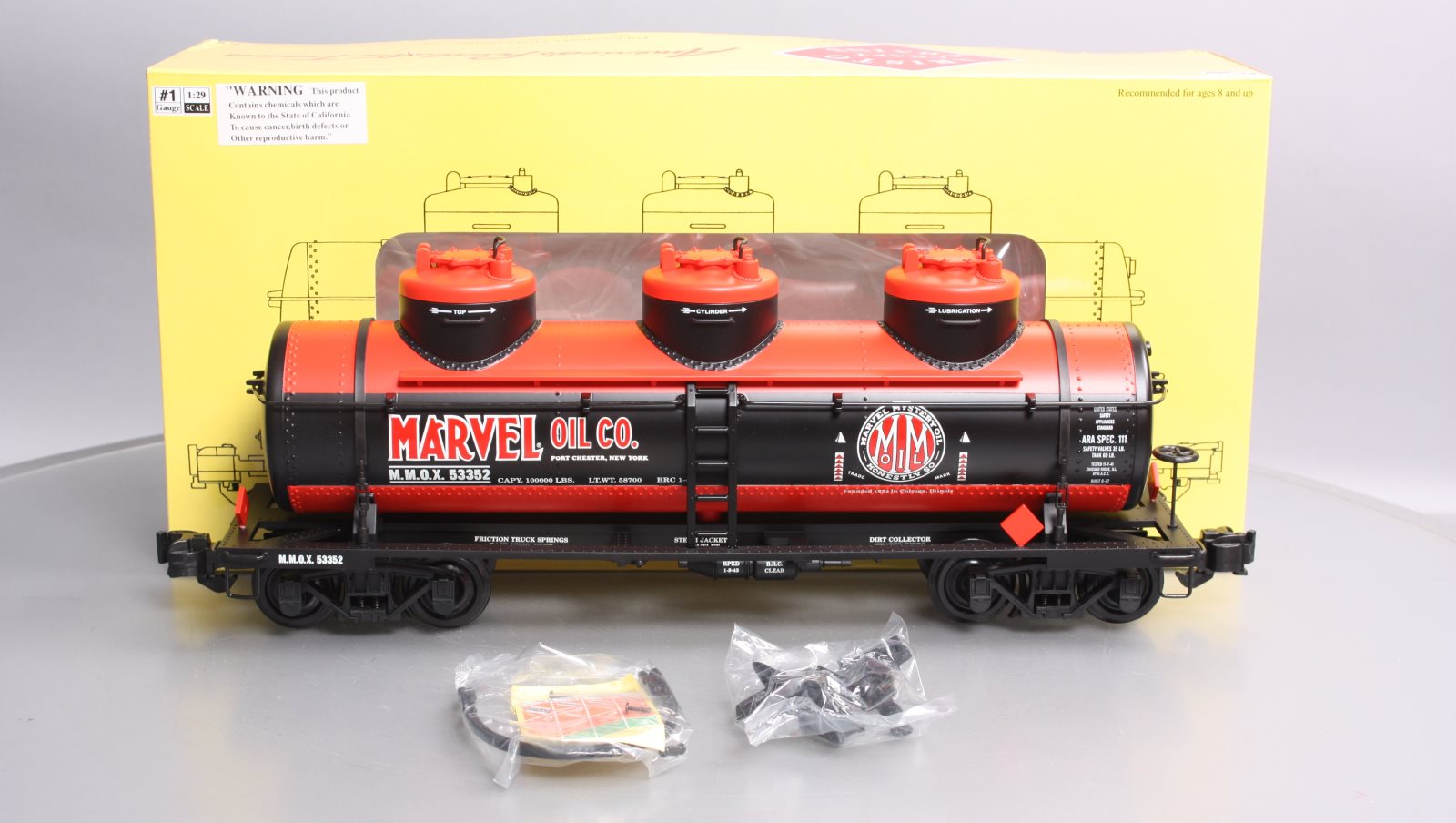 Aristo-Craft 41611 G Gauge Marvel Oil Triple Dome Tank Car #53352