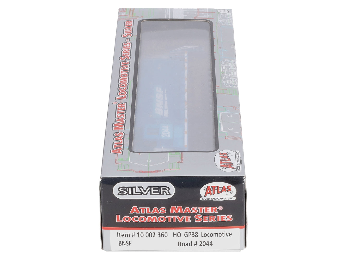 Atlas 10002360 HO BNSF GP38 Low Nose Diesel Locomotive #2044 (Silver Series)