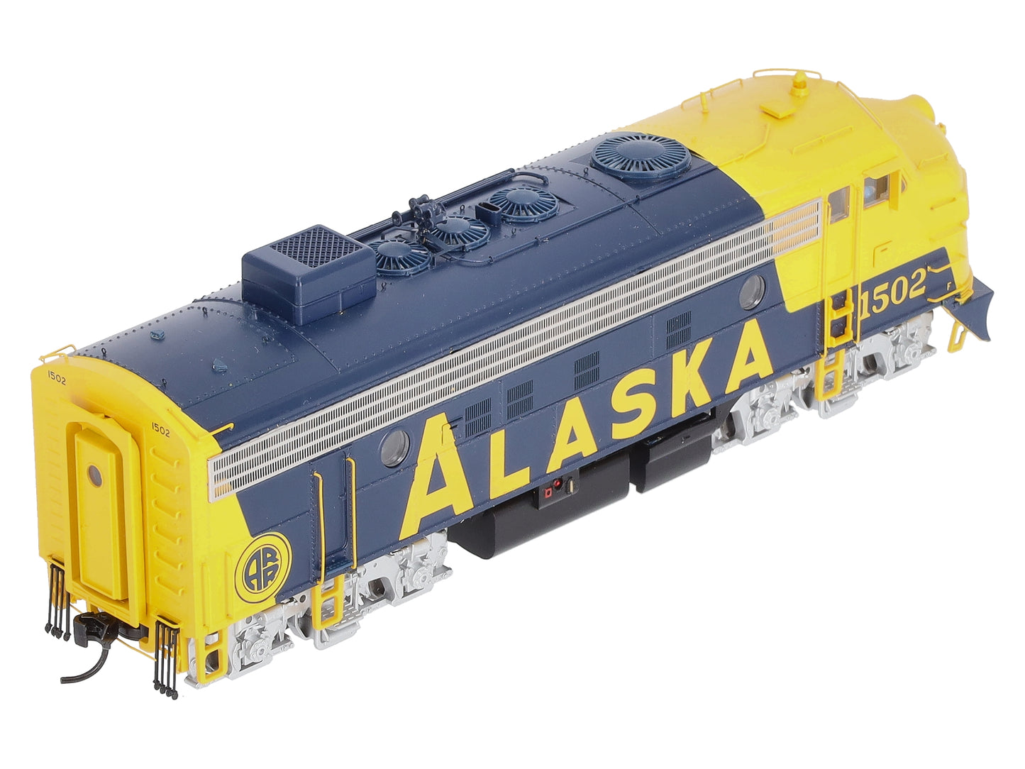 Walthers 920-47711 HO Alaska EMD F7A w/48" Dynamic Fan-Standard DC #1502