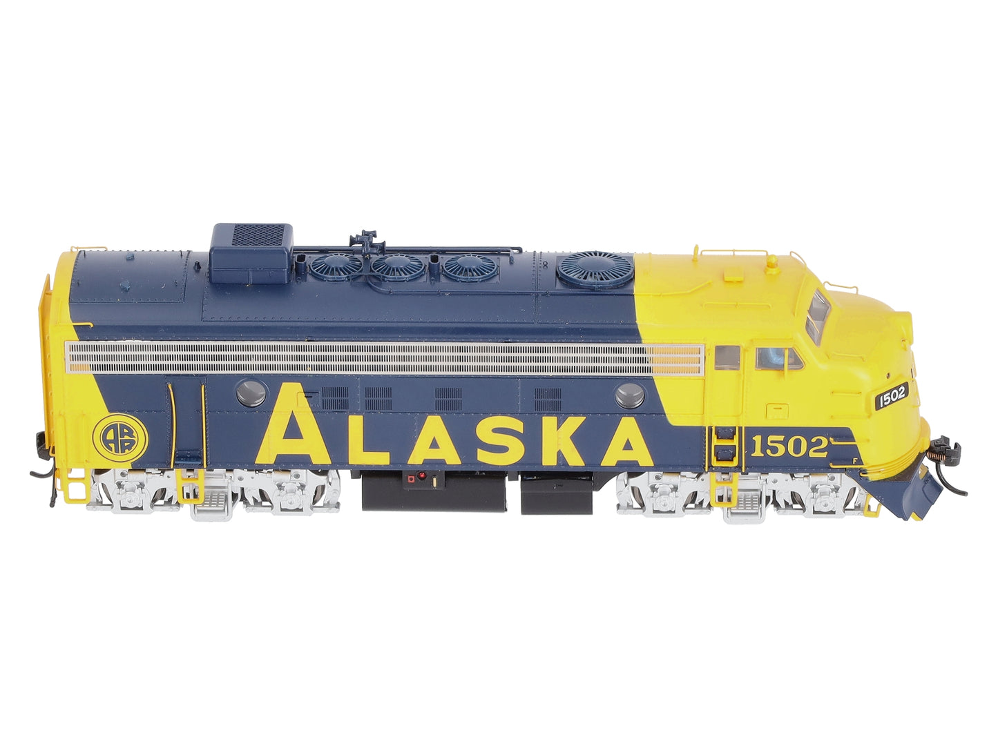 Walthers 920-47711 HO Alaska EMD F7A w/48" Dynamic Fan-Standard DC #1502