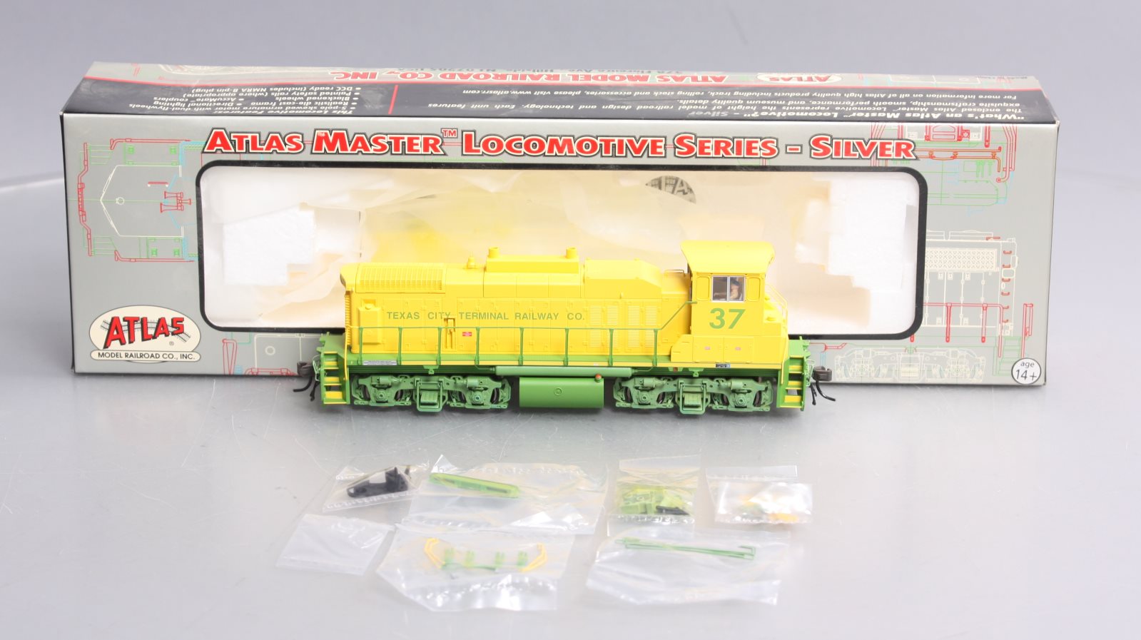 Atlas 9979 HO Texas City Terminal MP15DC Diesel Locomotive #37