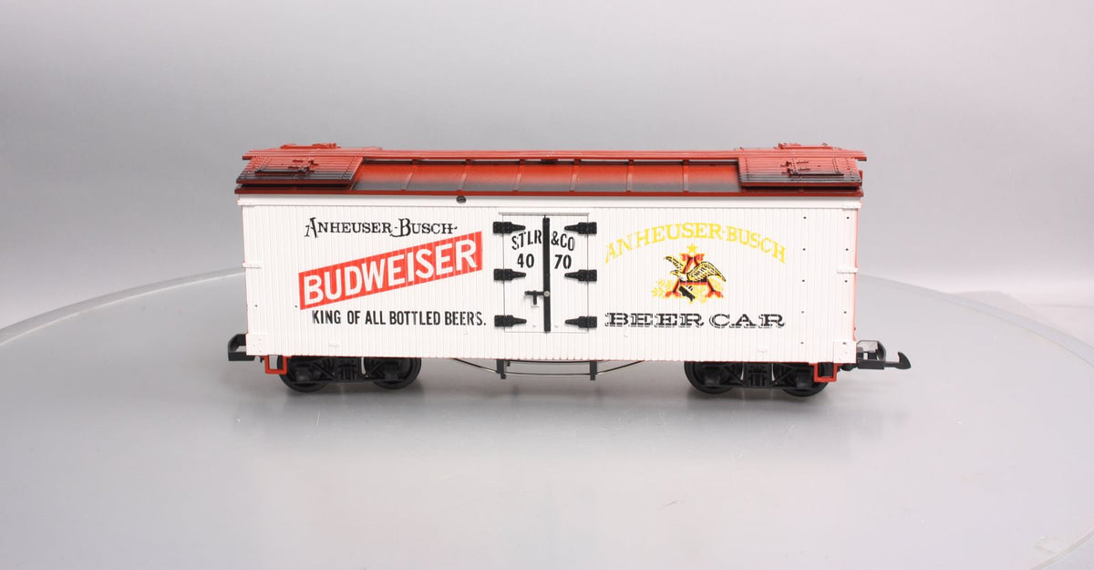 LGB 4070 G Scale Budweiser Woodside Reefer Car #4070 LN/Box