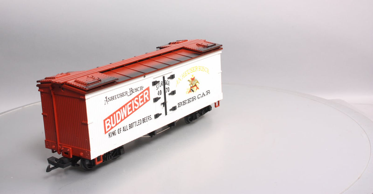 LGB 4070 G Scale Budweiser Woodside Reefer Car #4070 LN/Box