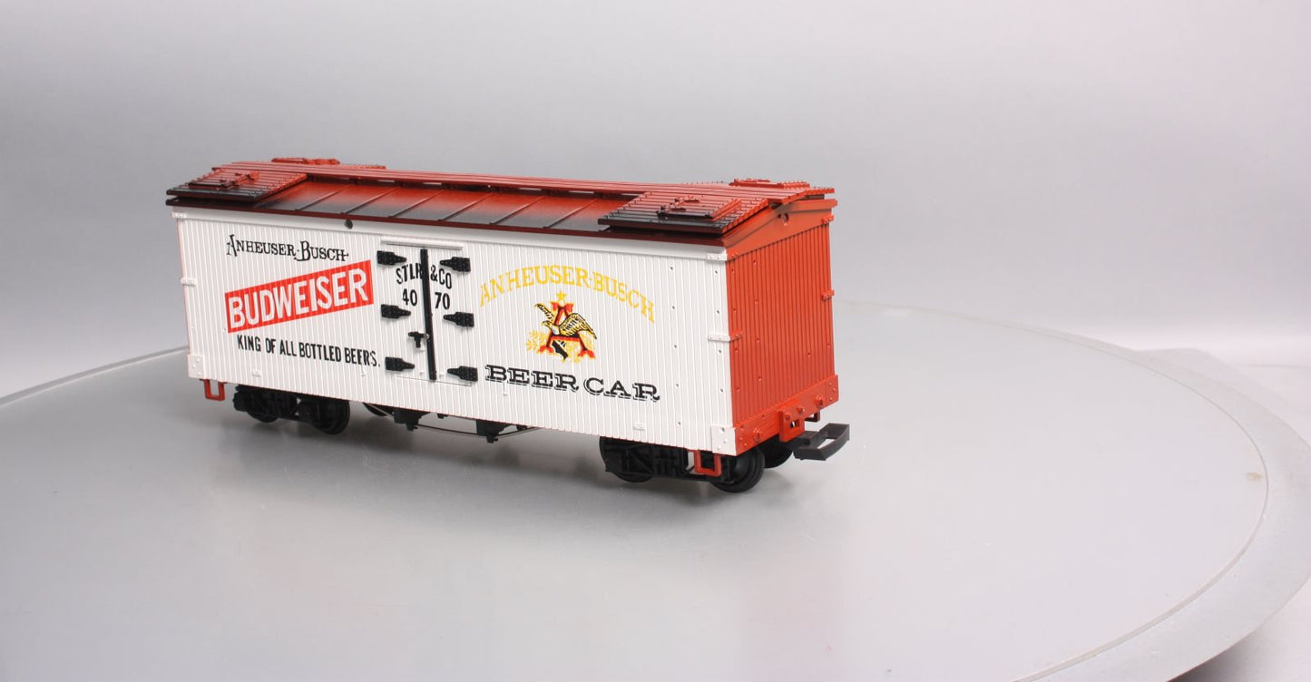LGB 4070 G Scale Budweiser Woodside Reefer Car #4070 LN/Box
