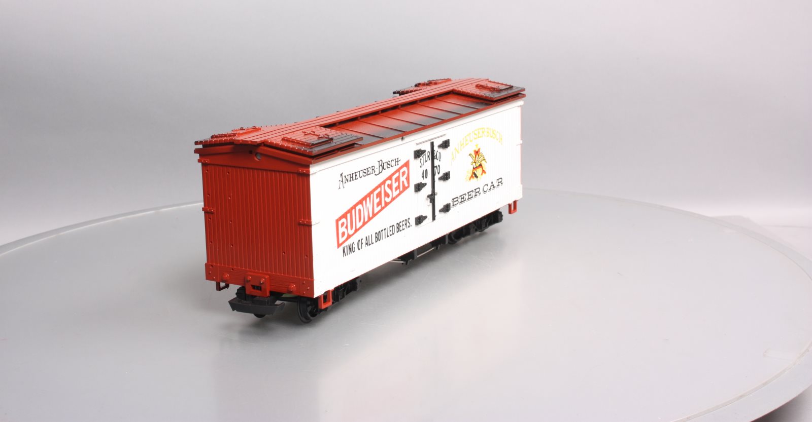 LGB 4070 G Scale Budweiser Woodside Reefer Car #4070 LN/Box