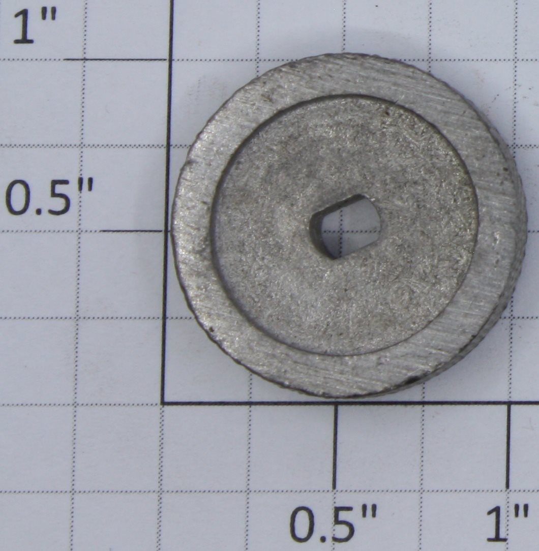 Lionel 219-22 Nickel Crane Handwheel with Oval Hole