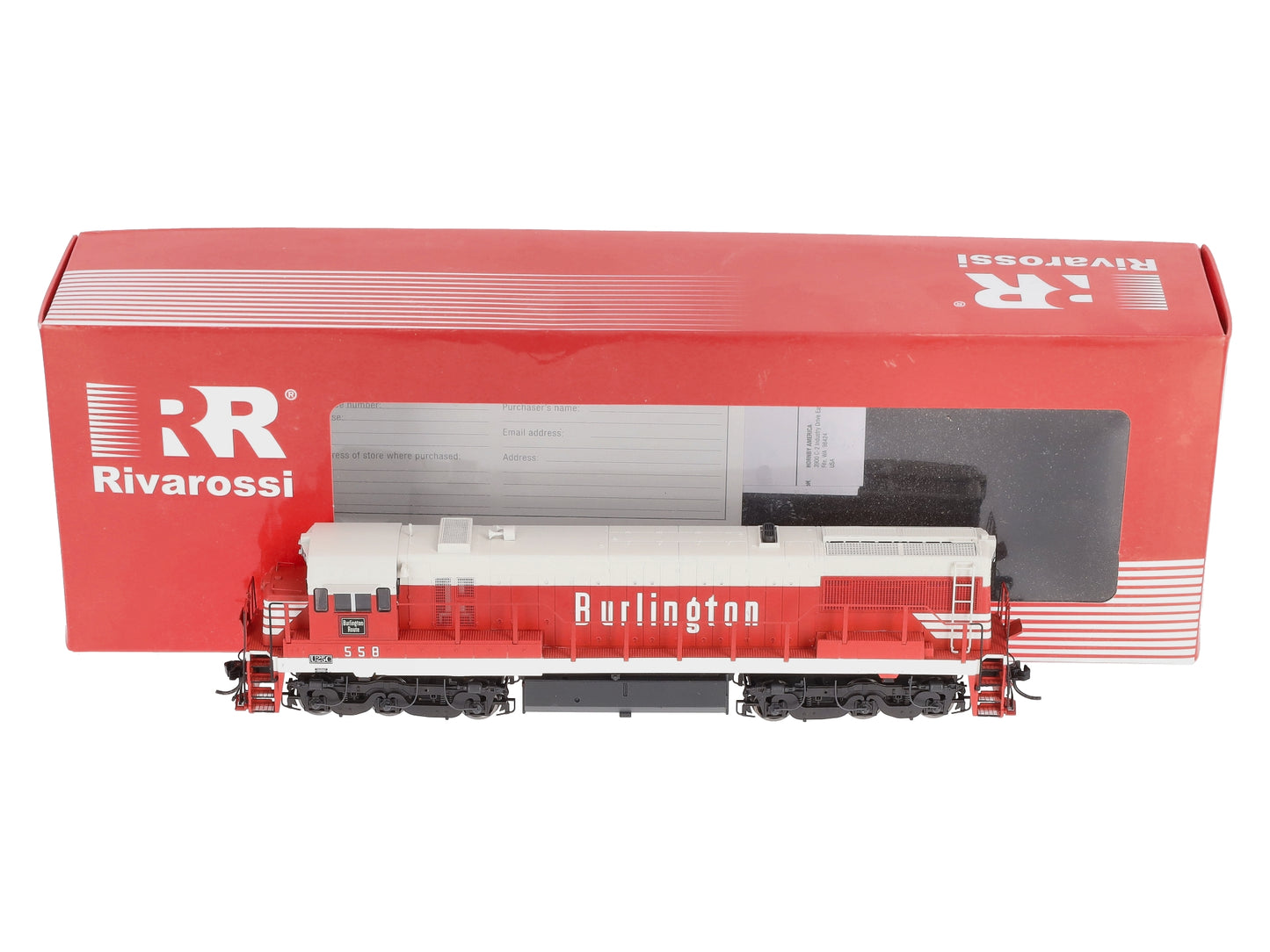 Rivarossi HR2530 HO CB&Q GE U25C Diesel Locomotive - Standard DC #558