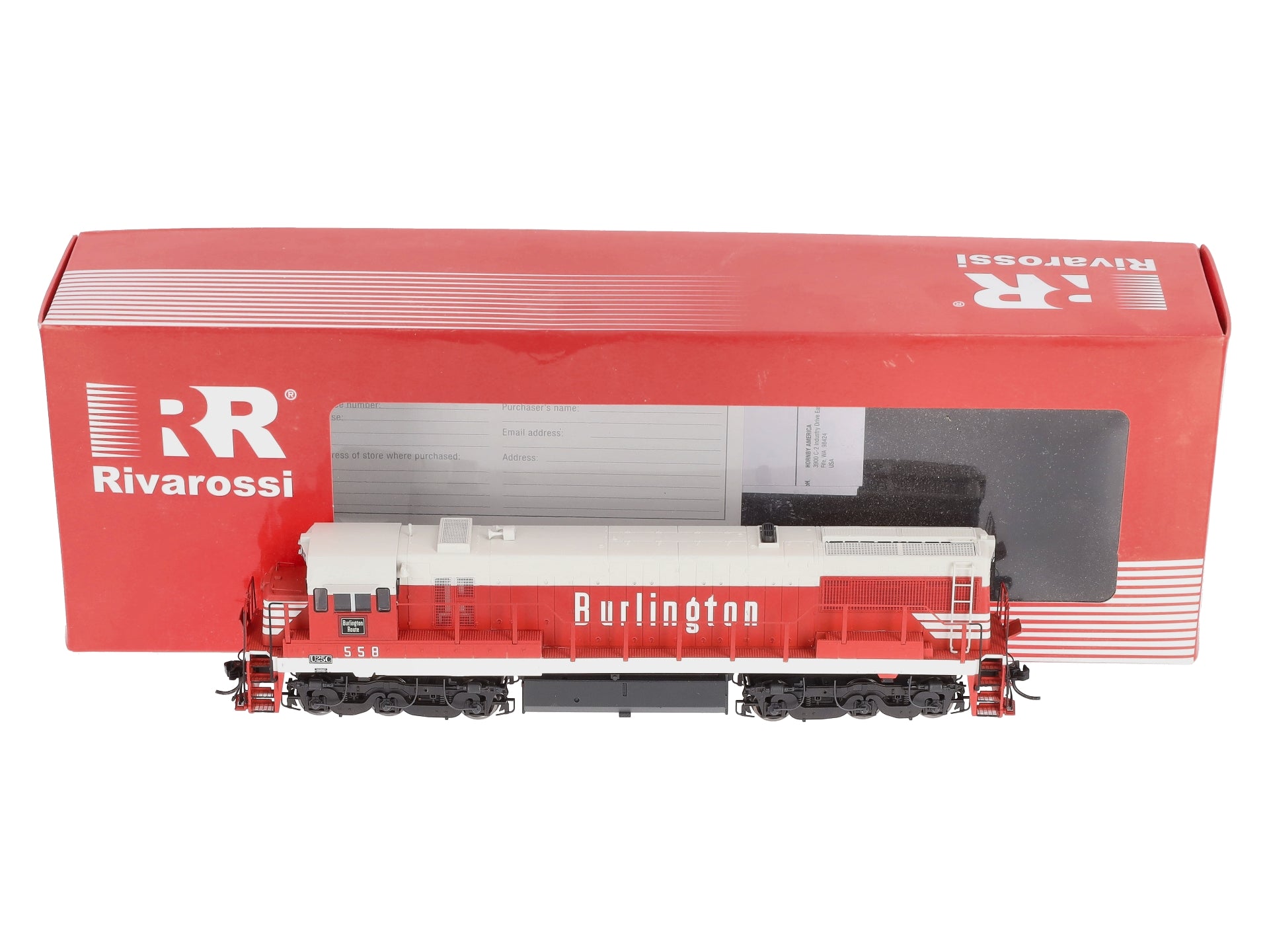 Rivarossi HR2530 HO CB&Q GE U25C Diesel Locomotive - Standard DC #558