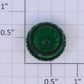 Lionel ZW-23 O Gauge Transparent Dark Green Jewel Lens Cap - Fits VW, ZW, LTC