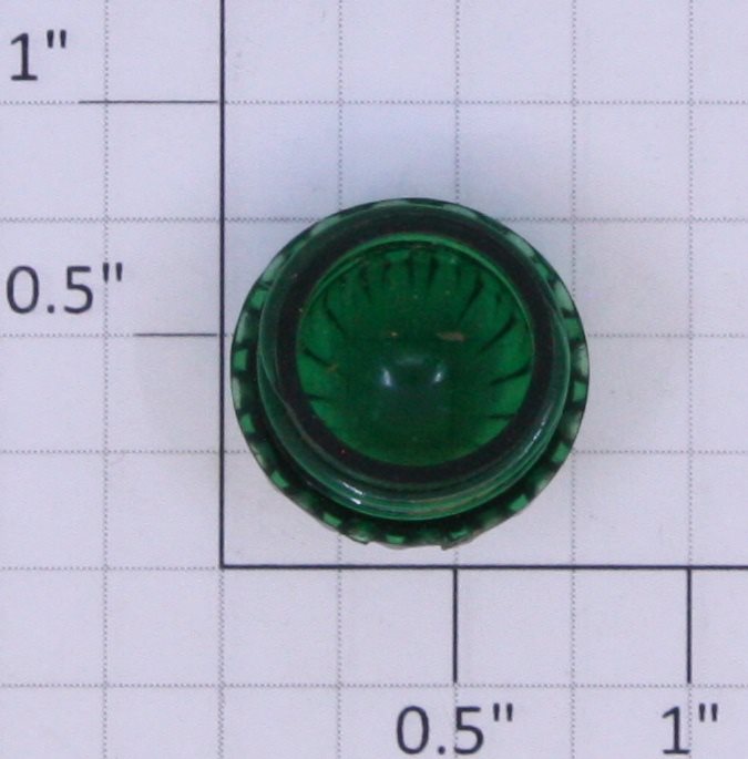 Lionel ZW-23 O Gauge Transparent Dark Green Jewel Lens Cap - Fits VW, ZW, LTC