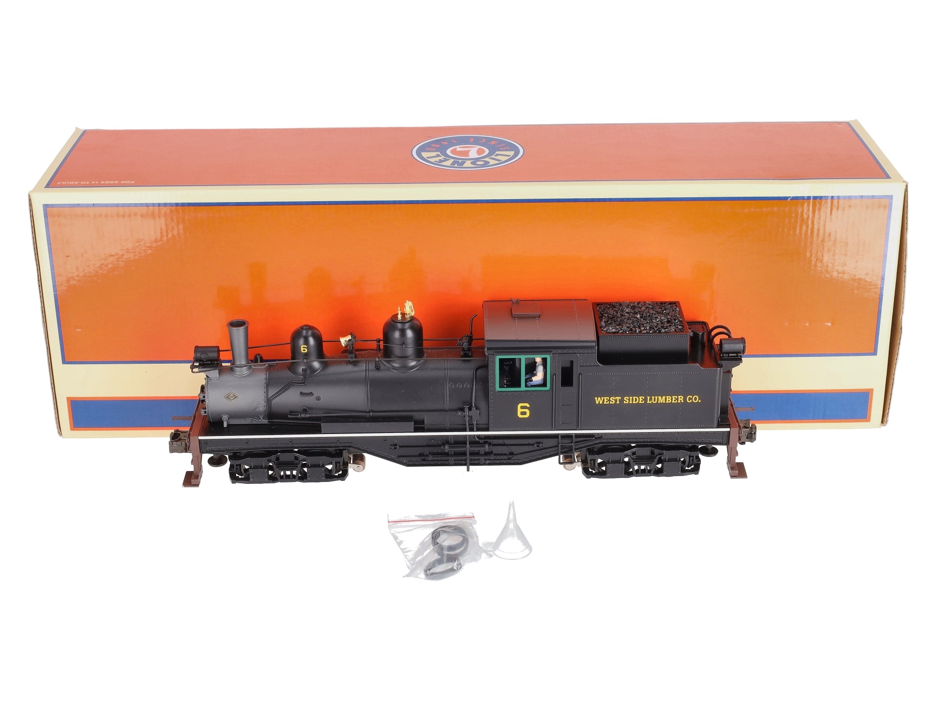 Lionel 6-11236 O West Side Lumber Conv 2-Truck Shay #6