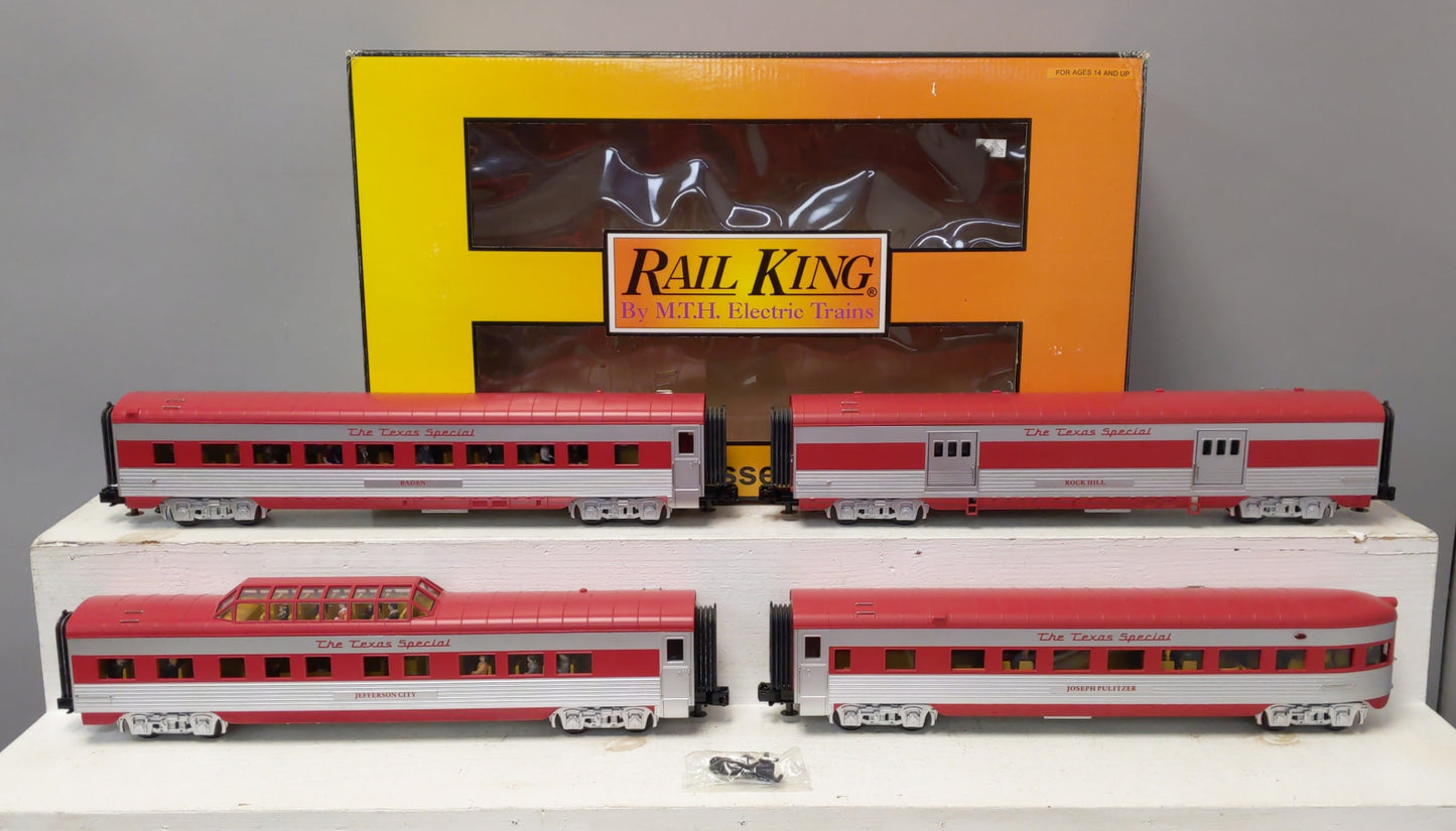 MTH 30-67458 O Gauge MKT 60’ Streamlined ABS Passenger Car Set (Set of 4)