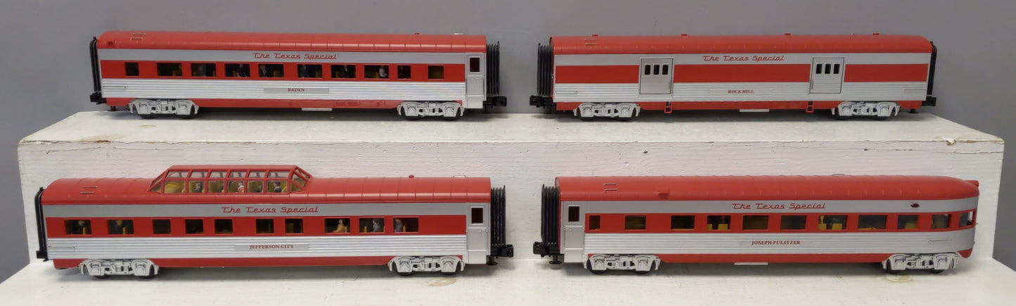 MTH 30-67458 O Gauge MKT 60’ Streamlined ABS Passenger Car Set (Set of 4)