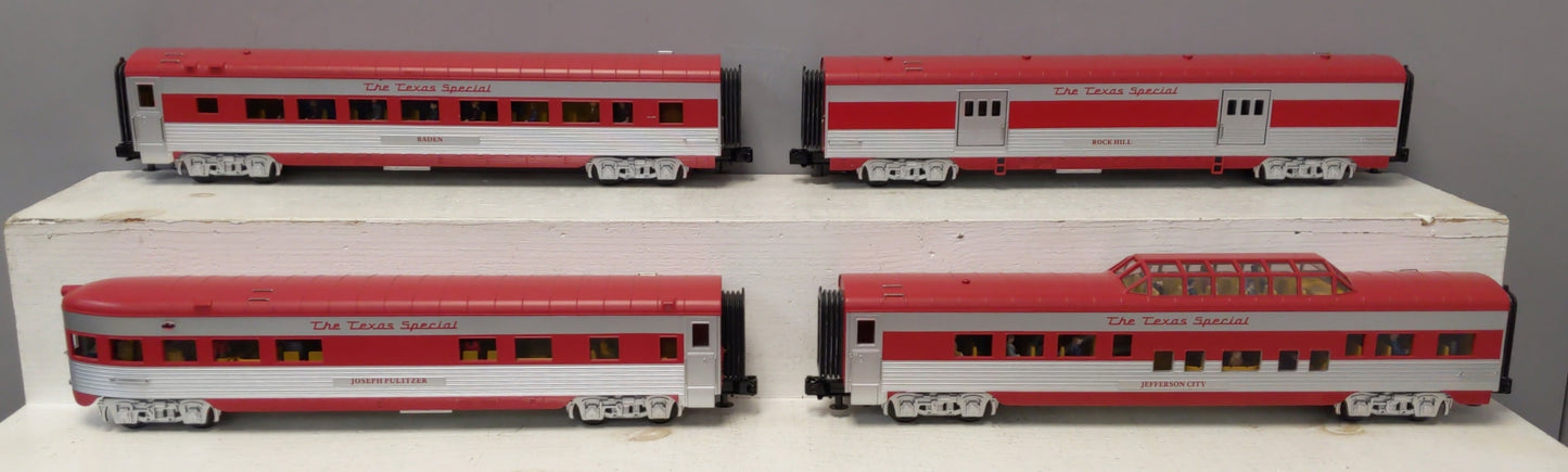 MTH 30-67458 O Gauge MKT 60’ Streamlined ABS Passenger Car Set (Set of 4)
