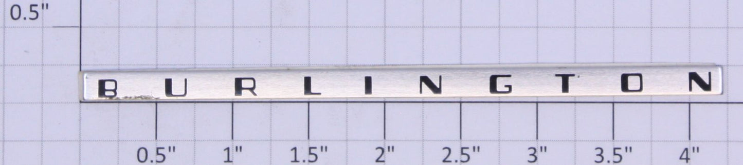 Lionel 101-11 Self Adhesive "Burlington" Name Plate