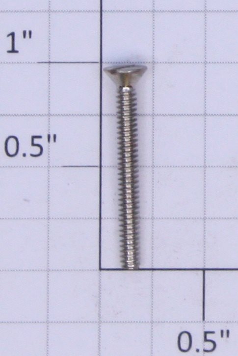 Lionel #4-40 x 1" Nickel Flat Head Slotted Screw