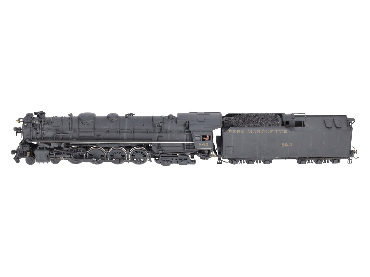 PFM/Fujiyama BRASS HO 2200 4-8-4 Steam Locomotive and Tender w/ DCC (Painted) EX