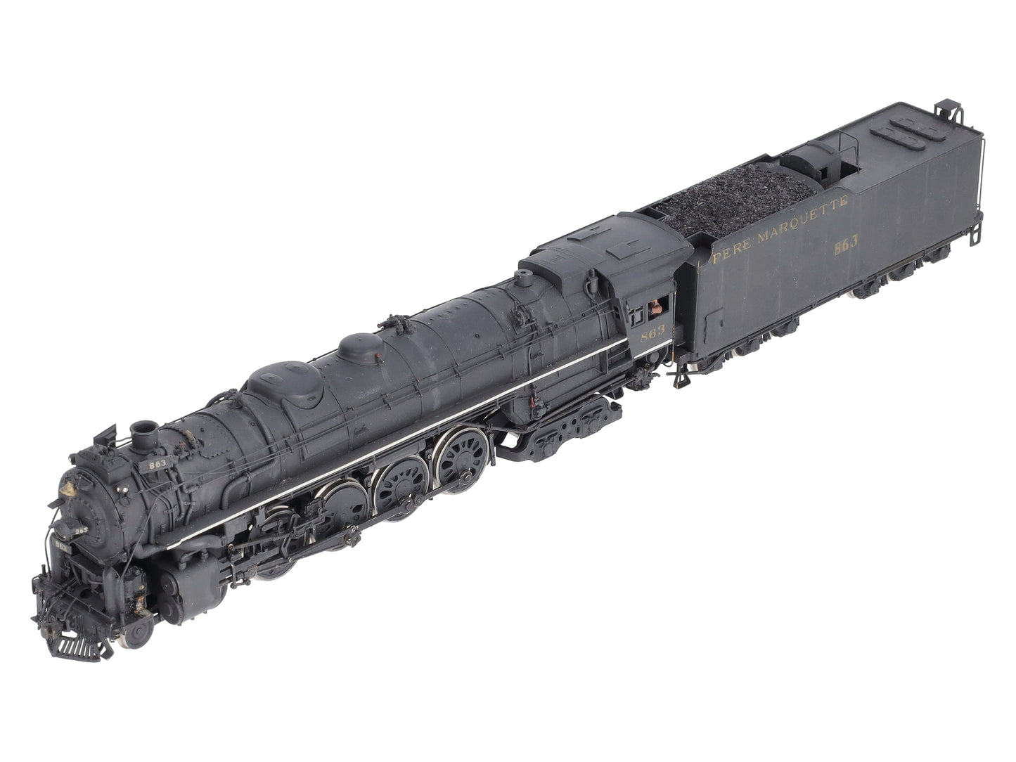 PFM/Fujiyama BRASS HO 2200 4-8-4 Steam Locomotive and Tender w/ DCC (Painted) EX