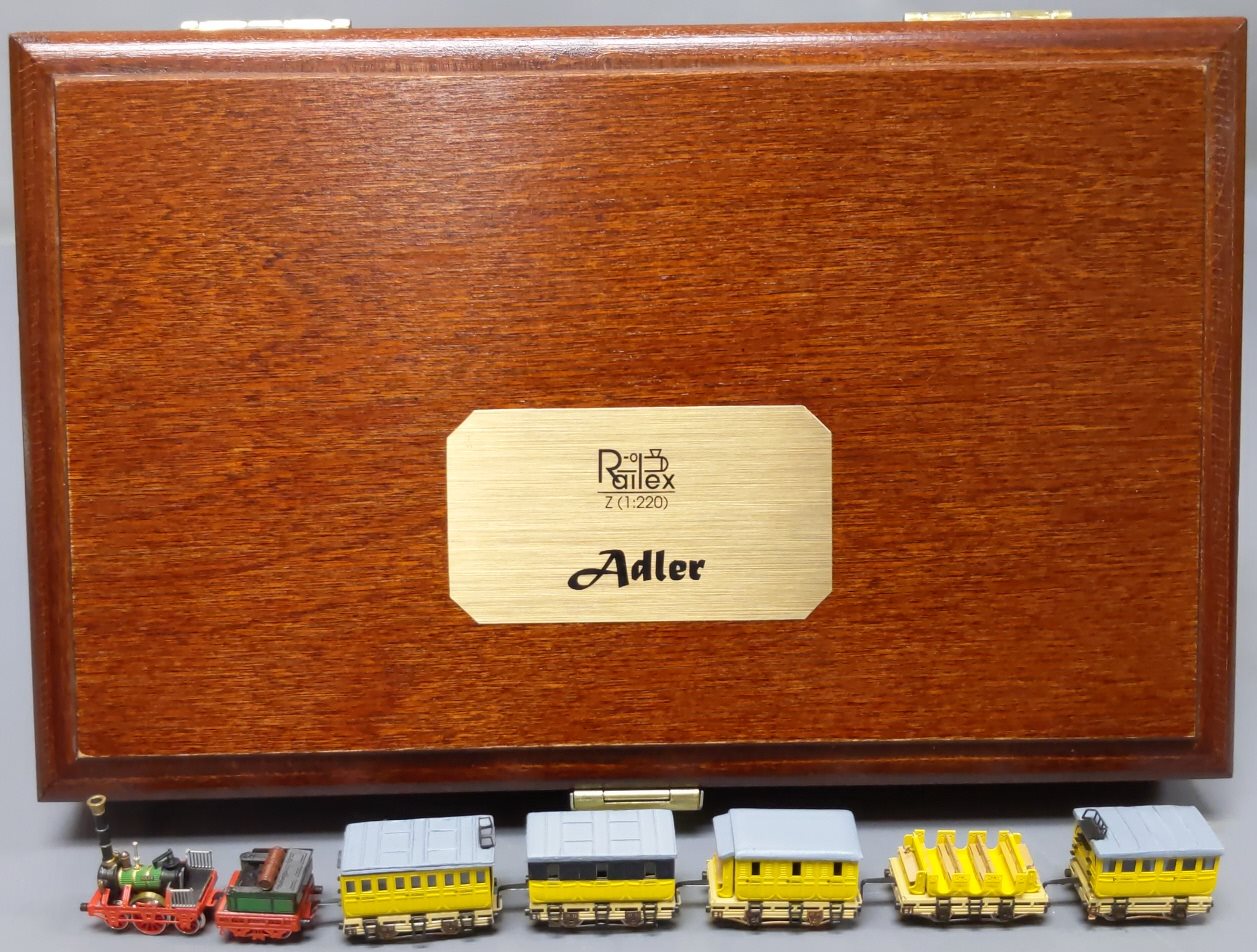 Marklin 8770A Brass Railex Adler Z Gauge Steam Passenger Train Set EX/Box