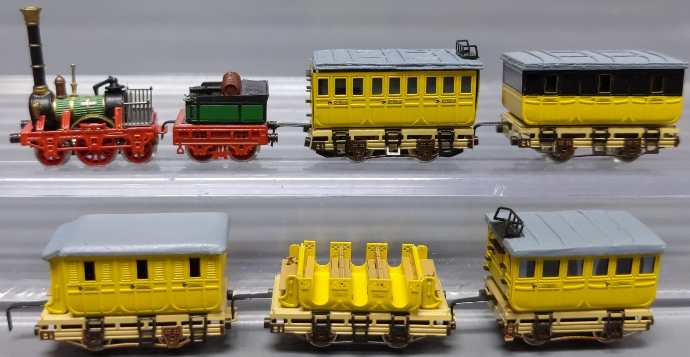 Marklin 8770A Brass Railex Adler Z Gauge Steam Passenger Train Set EX/Box