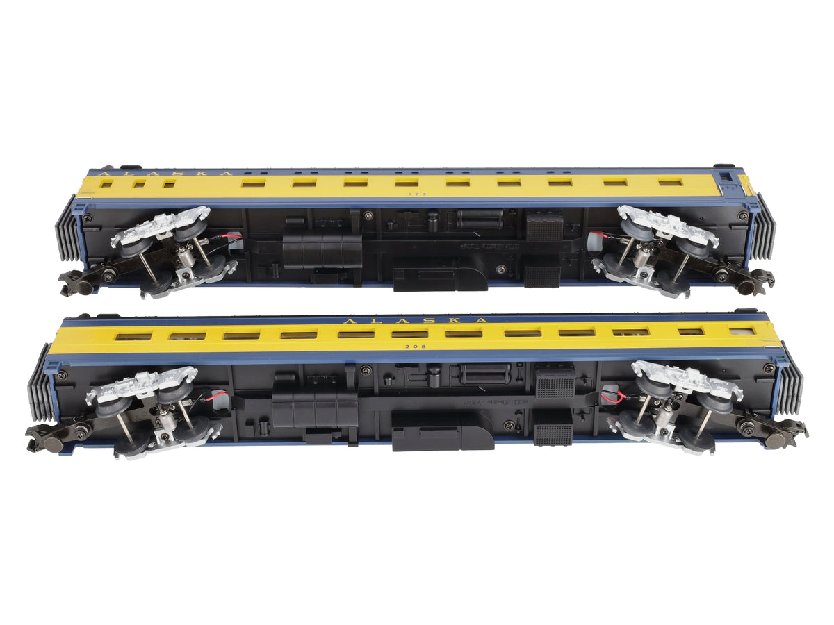 MTH 20-6618 O Alaska 70' Streamlined Sleeper/Diner Passenger Car Set (Set of 2) LN/Box