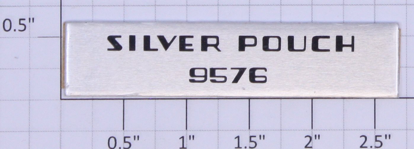 Lionel 9576-2 Silver Pouch Adhesive Nameplate